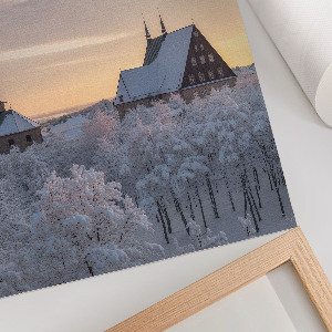 Wandposter mit Winterlandschaft