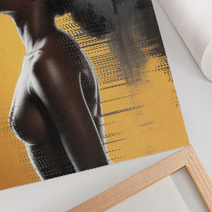 Kunstdruck auf Leinwand mit Darstellung einer dunkelhäutigen Frau