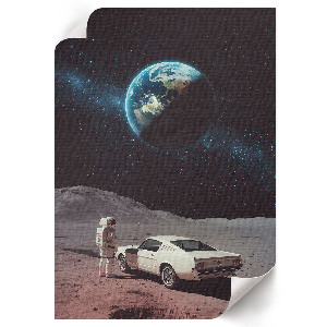 Retro poster Eine Reise ins Weltall