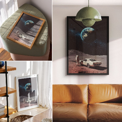 Retro poster Eine Reise ins Weltall