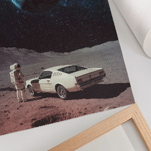 Retro poster Eine Reise ins Weltall