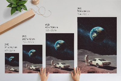 Retro poster Eine Reise ins Weltall