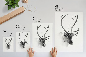 Bilderposter mit Winterrentier-Motiv