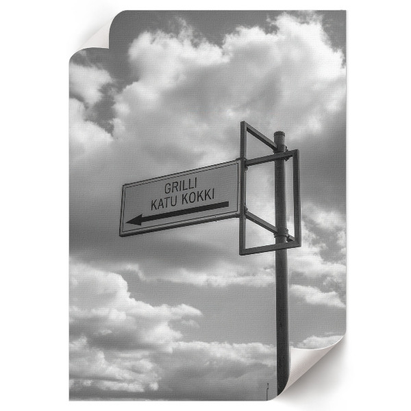 Poster auf Leinwand mit minimalistischem Straßenmotiv