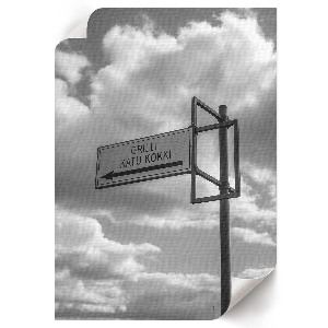 Poster auf Leinwand mit minimalistischem Straßenmotiv