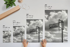 Poster auf Leinwand mit minimalistischem Straßenmotiv