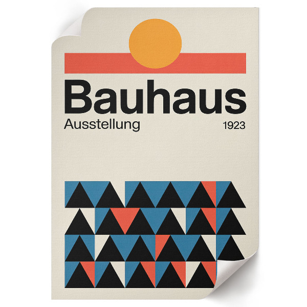 Poster-Kunstdruck mit Bauhaus-Geometrie