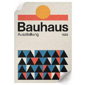 Poster-Kunstdruck mit Bauhaus-Geometrie