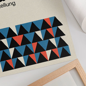 Poster-Kunstdruck mit Bauhaus-Geometrie