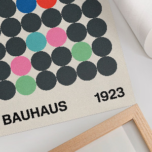 Kunstdruckposter mit Bauhaus-Abstraktion