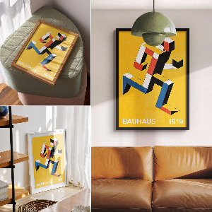 Retro-Poster im Bauhaus-Design