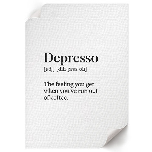 Poster auf Leinwand mit Definition von Depression