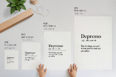 Poster leinwand Definition von Depression