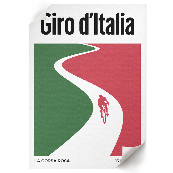 Poster kunstdruck Radrennen