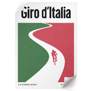 Poster kunstdruck Radrennen