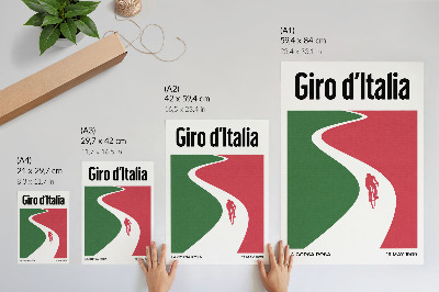 Poster kunstdruck Radrennen