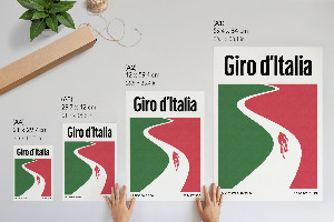 Poster kunstdruck Radrennen