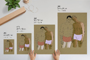 Wandposter mit Motiv eines Männerpaars
