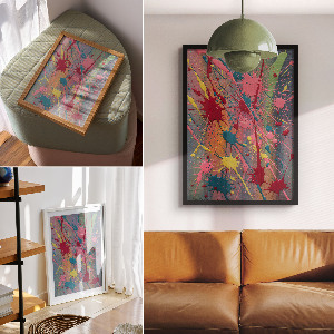 Kunstdruck Poster „Bunte Flecken“