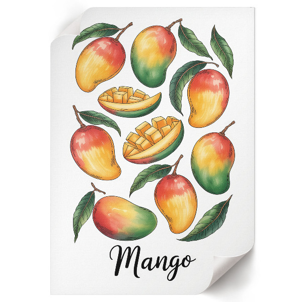 Kunstdruck auf Leinwand mit Motiv einer exotischen Mango