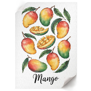 Kunstdruck auf Leinwand mit Motiv einer exotischen Mango
