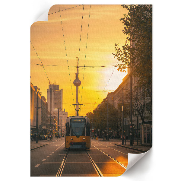Poster Kunstdruck mit Straßenbahn-Motiv