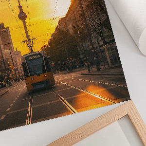 Poster Kunstdruck mit Straßenbahn-Motiv