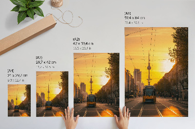 Poster kunstdruck Straßenbahn