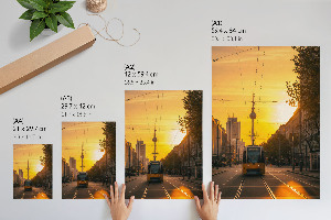 Poster Kunstdruck mit Straßenbahn-Motiv