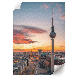 Wandposter „Die Stadt in der Abenddämmerung“