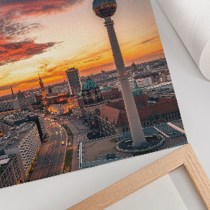 Wandposter „Die Stadt in der Abenddämmerung“