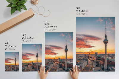 Wand poster Die Stadt in der Abenddämmerung