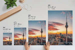 Wandposter „Die Stadt in der Abenddämmerung“