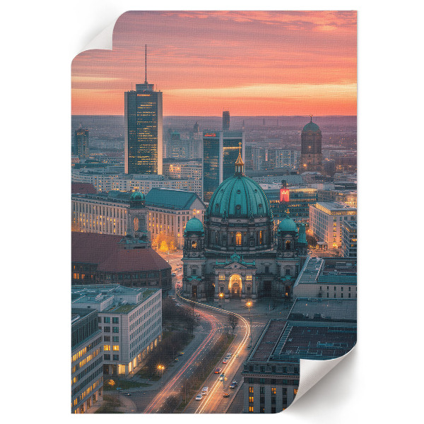 Kunstdruck-Poster mit Stadtpanorama