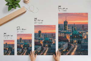 Kunstdruck-Poster mit Stadtpanorama