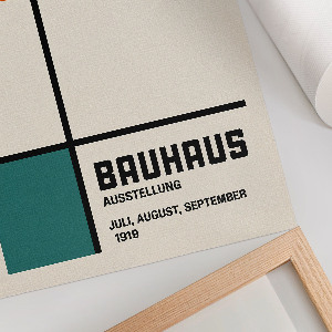 Wandposter im Bauhaus-Stil