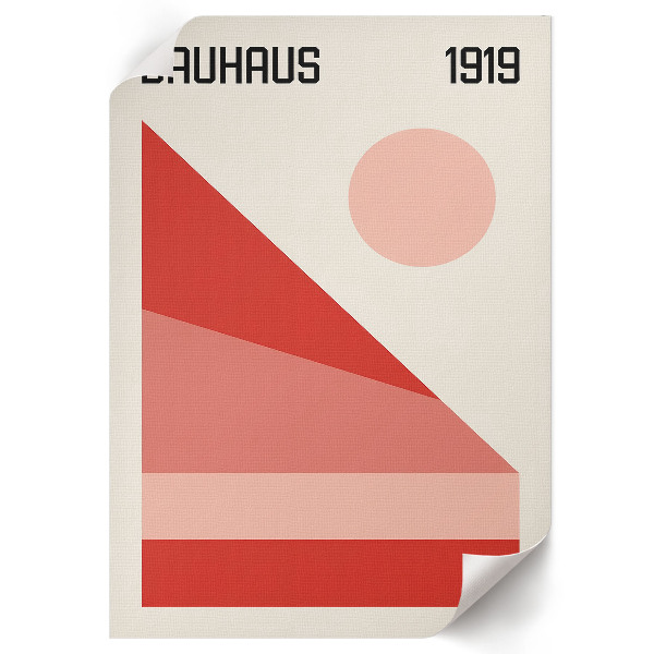Kunstdruckposter im Bauhaus-Stil von 1919