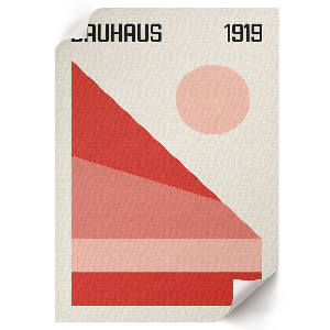 Kunstdruckposter im Bauhaus-Stil von 1919