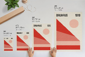 Kunstdruckposter im Bauhaus-Stil von 1919