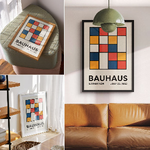 Retro-Poster mit geometrischer Kunst