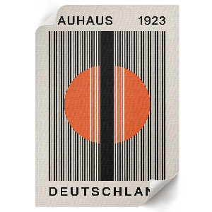Poster auf Leinwand im Bauhaus-Stil