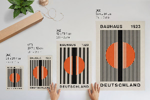 Poster auf Leinwand im Bauhaus-Stil