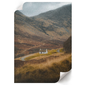 Poster Kunstdruck mit Motiv einer Berghütte