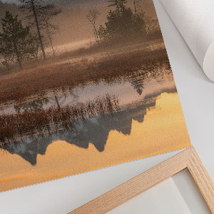 Wandposter mit Berglandschaft