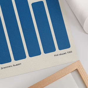 Kunstdruck auf Leinwand im Stockholm-Design