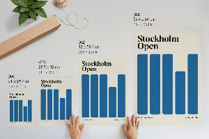 Kunstdruck auf Leinwand im Stockholm-Design
