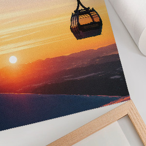 Poster auf Leinwand mit Sonnenuntergangs-Motiv