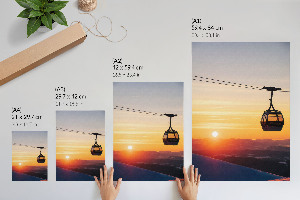 Poster auf Leinwand mit Sonnenuntergangs-Motiv