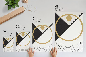 Bilder-Poster mit geometrischer Komposition