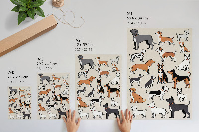Poster leinwand Hundeillustration